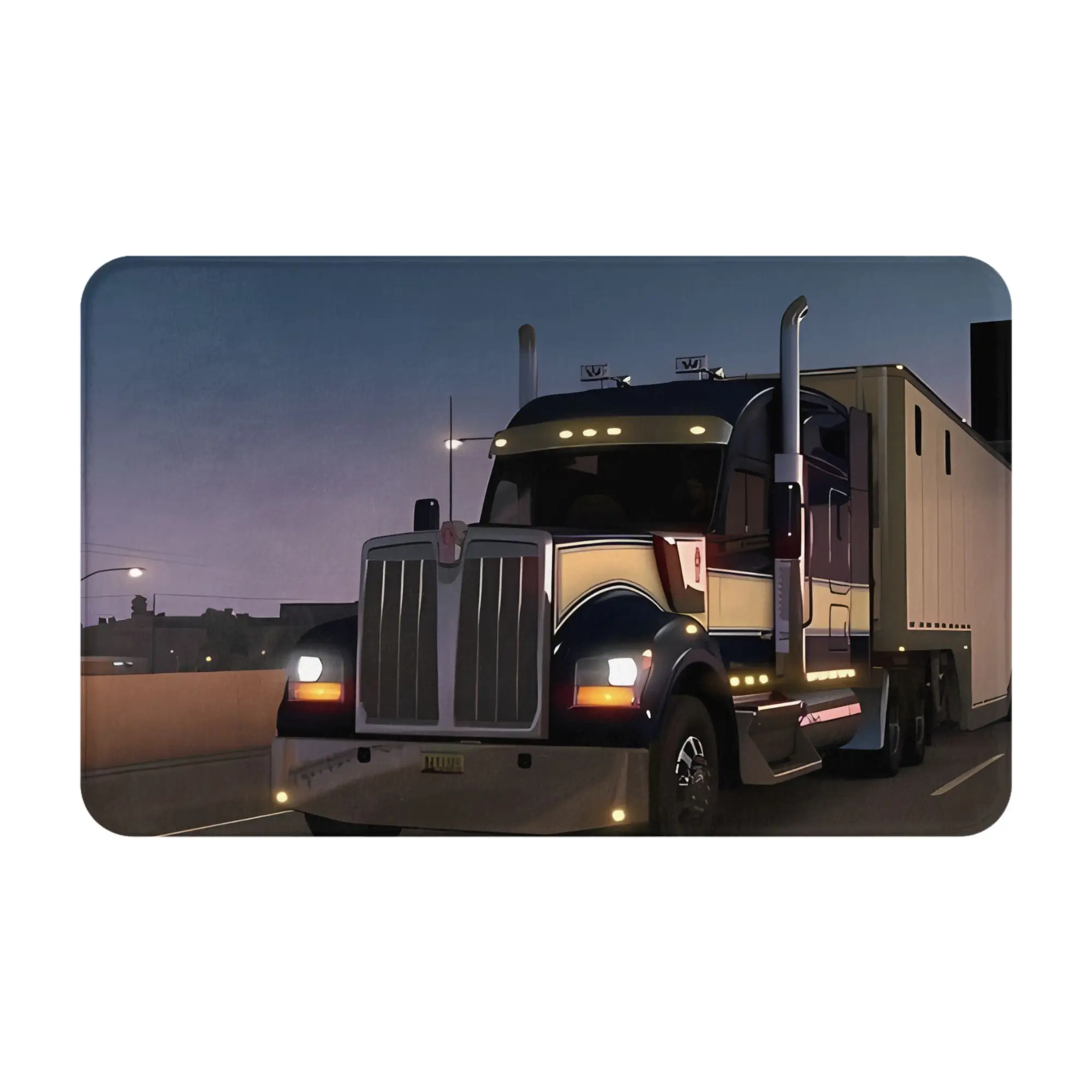 Kenworth W990 Decoraciones navideñas, alfombra para baño, alfombra para puerta de Kenworth, alfombra para sala de estar, alfombra para puerta de entrada, decoración del hogar