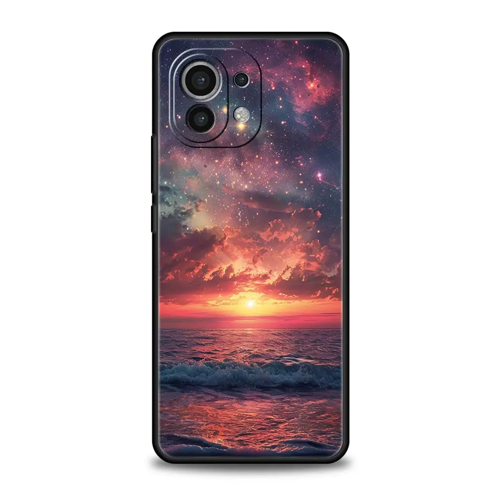 Phone Case For Xiaomi Mi 15 14 13 12 11 Lite 14T 13T 12T 11T Pro Poco X6 X5 M3 X3 Pro F5 F4 Cover Earth Stars Space