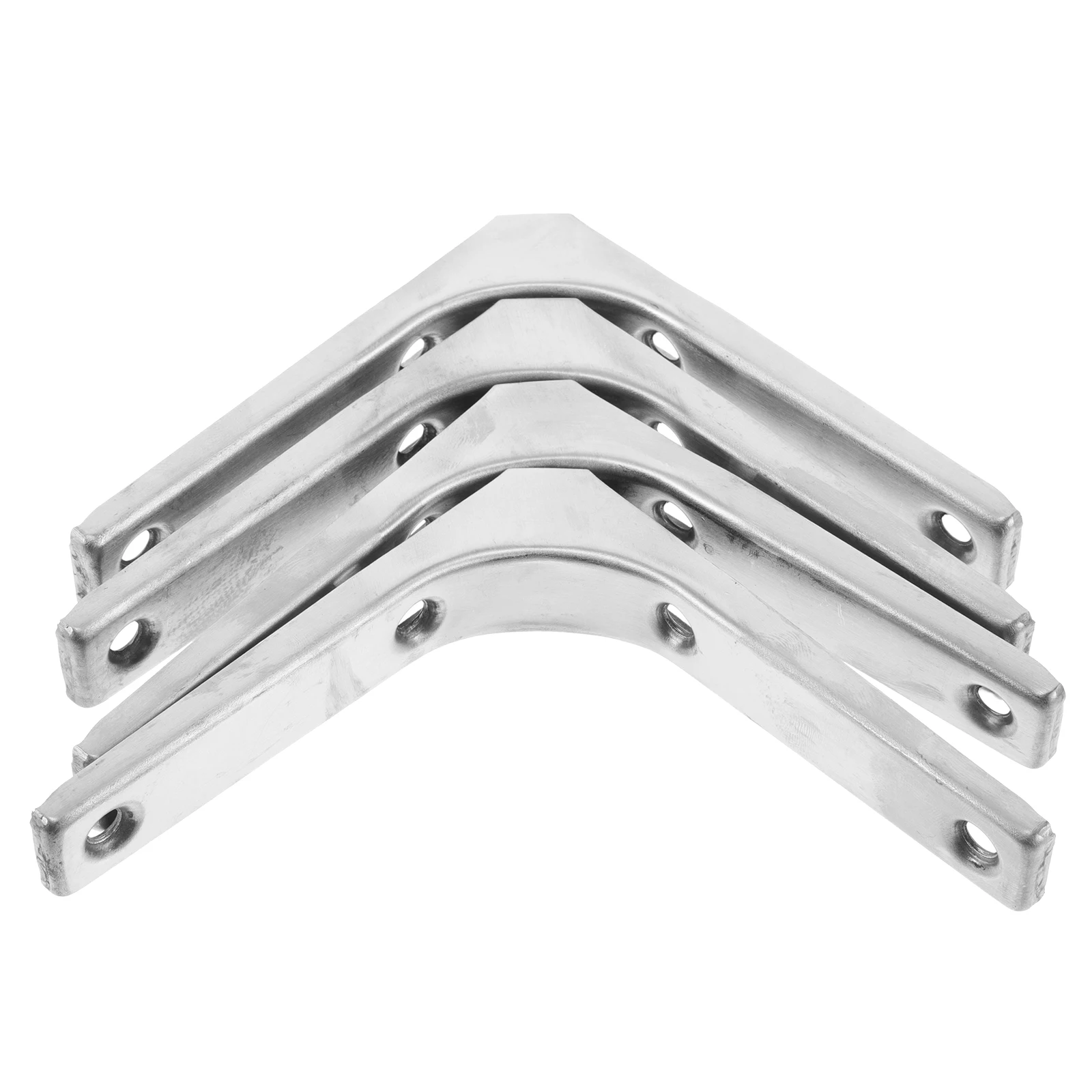 

4Pcs Heavy Duty Stainless Steel Wall Shelf Brackets Triangle Angle Bracket Floating Shelf Supports for Kitchen Living Room