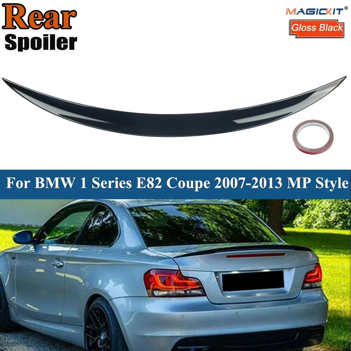 Trunk Wings Duck Spoiler For BMW 1 Series E82 Coupe 2007-2013 Rear Boot Lip M Performance Style