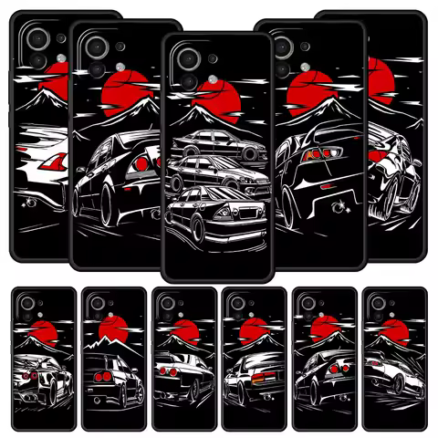 Phone Case For Xiaomi 13 12 11 Lite 12T 11T 10T 9T Mi Poco M4 M3 X4 X3 Pro F4 F3 GT 5G Cover Shell Coque Japan JDM Sports Car