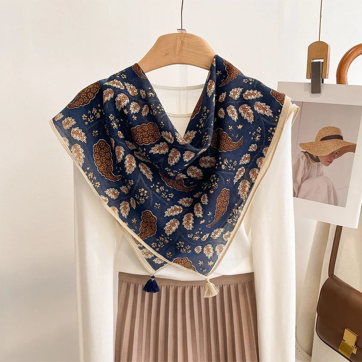 

Elegant Hijab Women Turban Luxury Scarf Headscarf Shawl Wraps Neckerchief Bandana Ribbon Headband Hair Bands Handkerchief