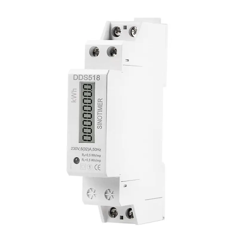 【BRILLIANT 】قطعة واحدة من شاشة LCD رقمية لمرحلة واحدة Din Rail، استهلاك طاقة الكهرباء، كيلووات ساعة 5-32 أمبير #3