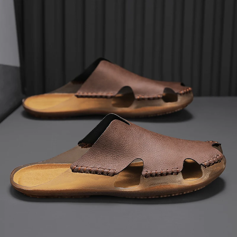 

New summer men's casual slippers outdoor beach sandals breathable, comfortable, non-slip,wear-resistant,flexible and lightweight