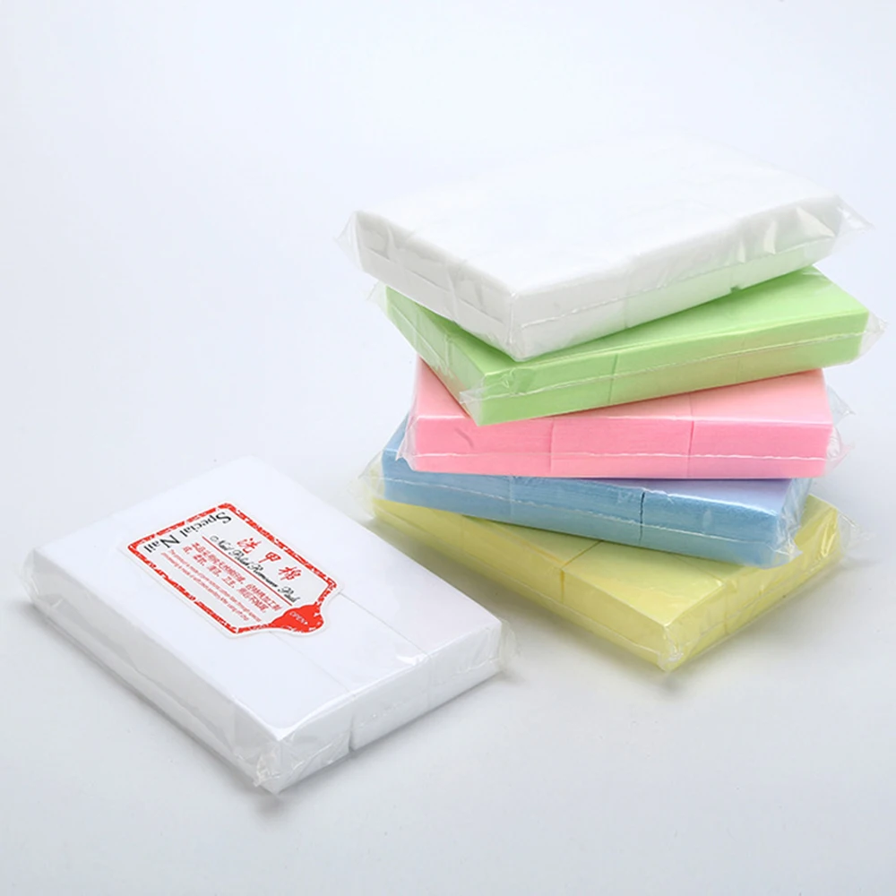 300/1000 قطعة مسمار وسادات قطنية خالية من الوبر هلام مزيل طلاء الأظافر مناديل تمديد الغراء تنظيف منصات الوبر الحرة التشطيب مسح