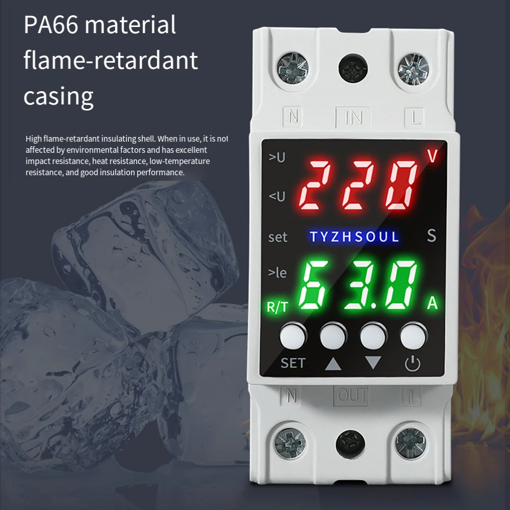 

Smart Voltage and Current Control Relay with Dual LCD Display for Over Under Voltage Protection and Automatic Load Disconnection
