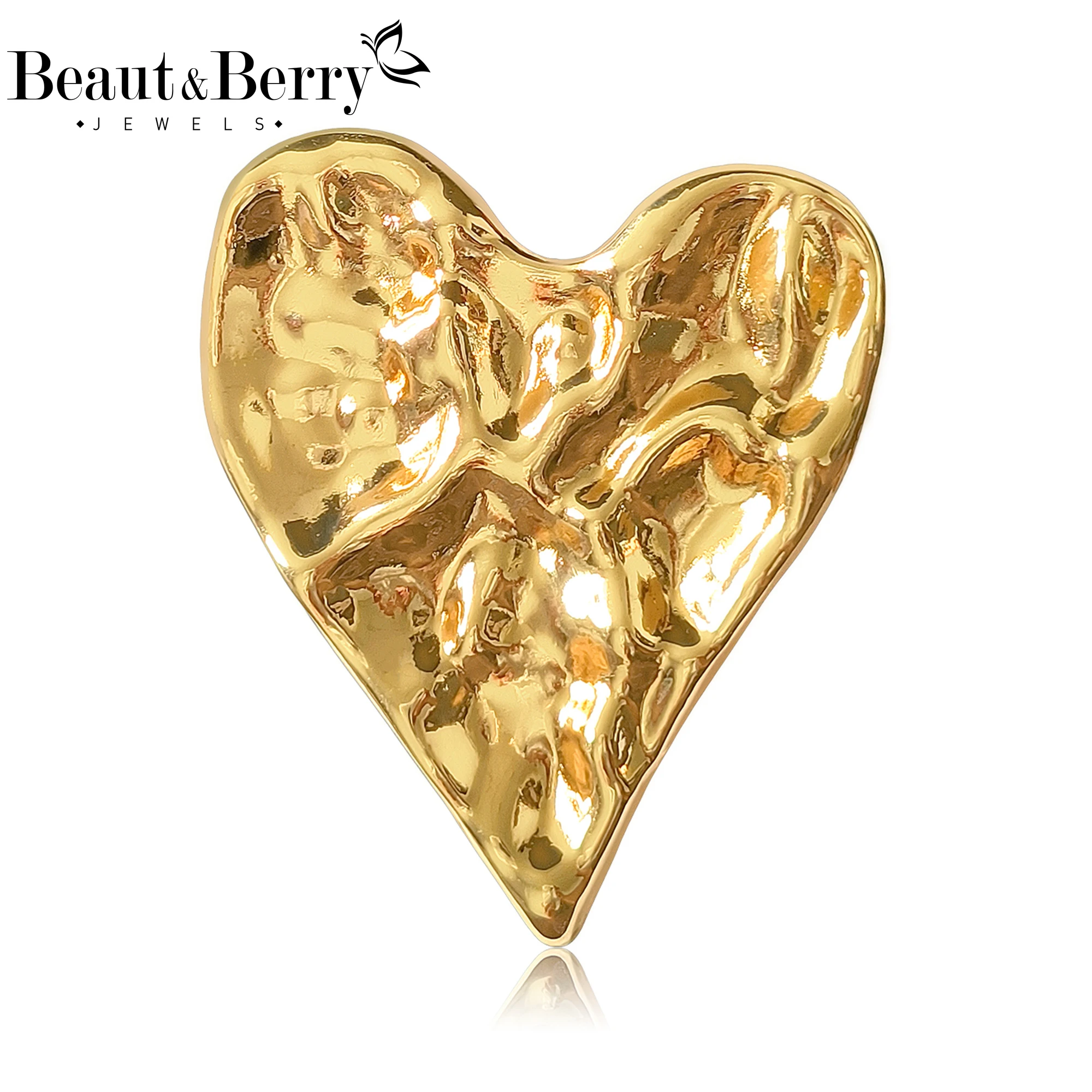Beaut & Berry модные глянцевые броши «Любовь» для женщин, унисекс, эмалированные булавки в форме сердца, повседневные аксессуары для офисной вечеринки, винтажные подарки
