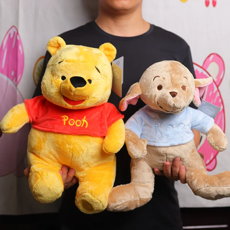 

2 Pcs Set Winnie And Friends Roo Plush Toys Large Pooh Bear Cuddly Stuffed Animal Big Anime Soft Plushie Doll Gift For Kids Girl