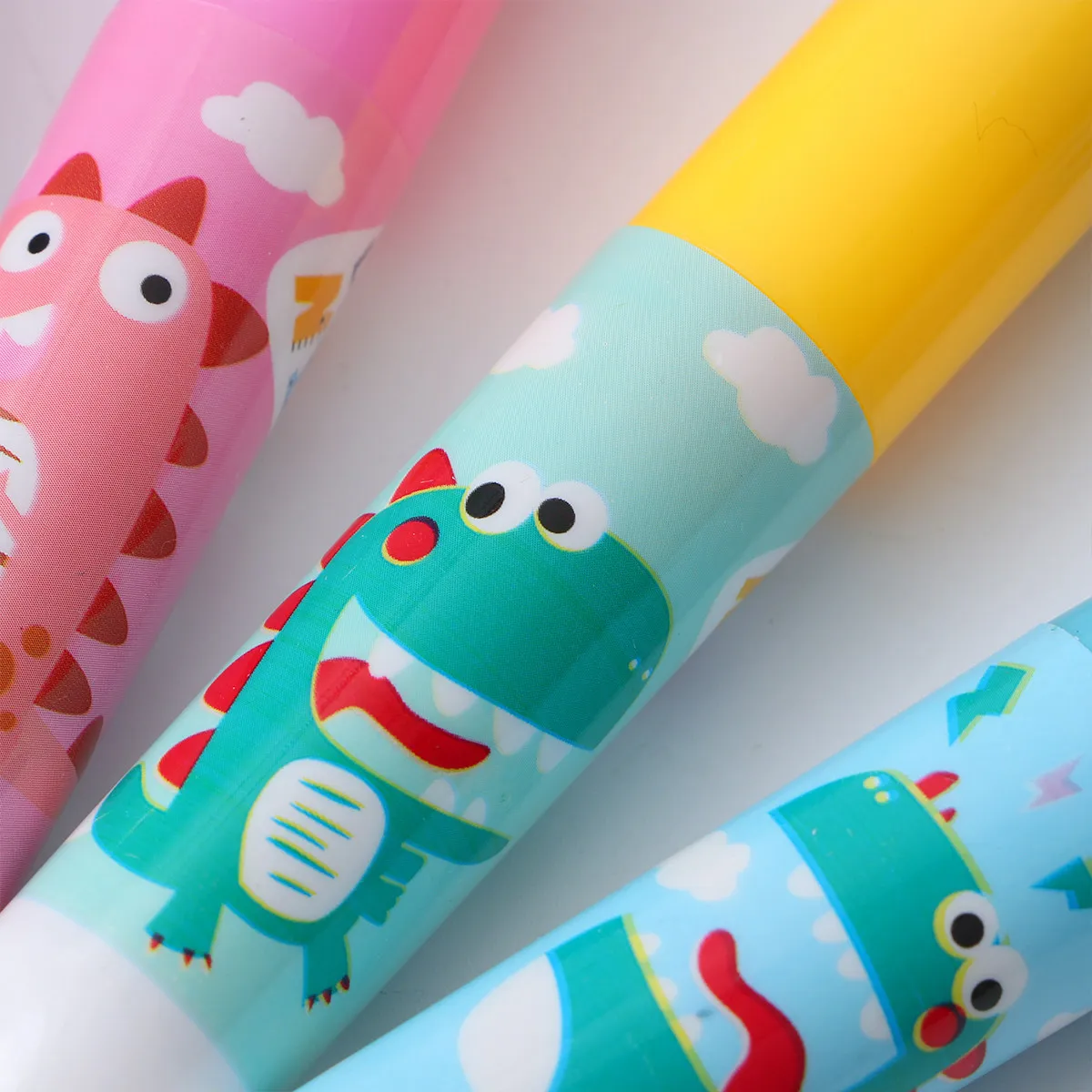 

4Pcs Multicolor Pens Cute Student Stationery Supplies Mermaid Design Dinosaur Shaped Writing Pens Student Stationery Gifts