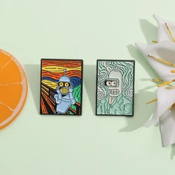 Comedy Comics Character Enamel Pins Cartoon Animation Brooches Metal Backpack Lapel Badge Accessories Gift for Kids Friends