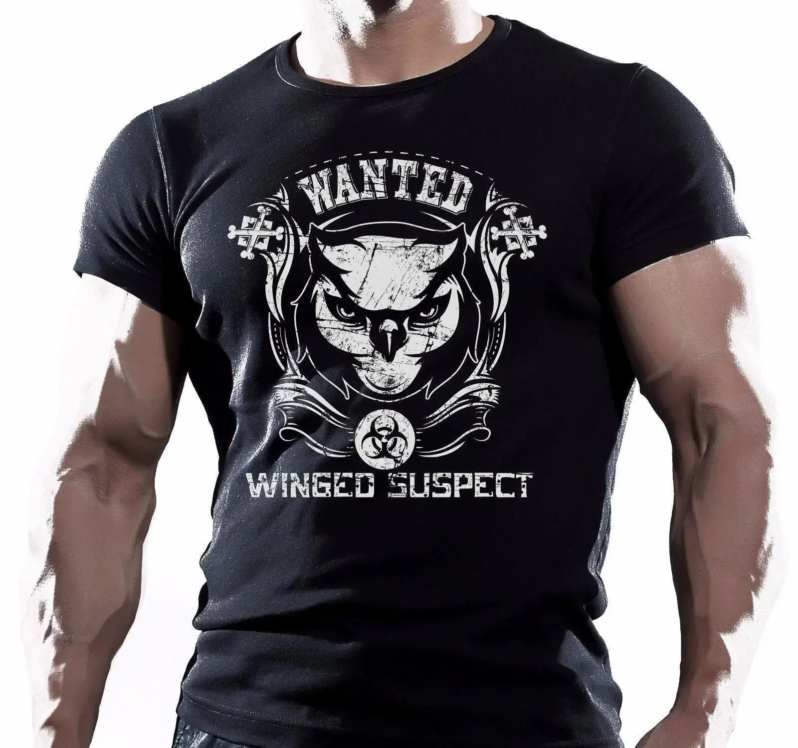 Brand New Summer Mens Wanted Winged Suspect Wise Owl Tribal Adult T Shirtcasual Tee