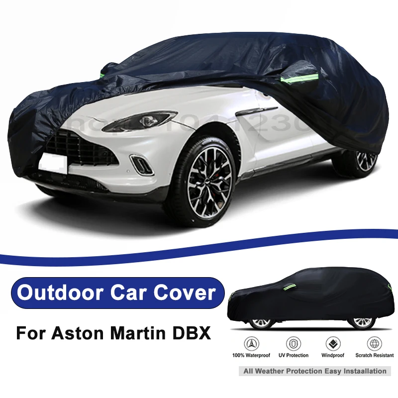 Outdoor Full Car Cover For Aston Martin DBX with Reflective Strips Waterproof Snowproof Dustproof UV Protection Auto Accessories