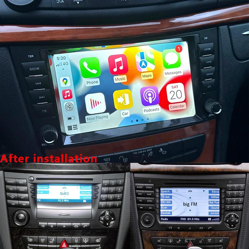 

CHSTEK Car Radio Carplay For Mercedes Benz E-Class W211 GLS W209 W219 W463 Android 13 Multimedia Player Navigation WIFI 4G FM BT