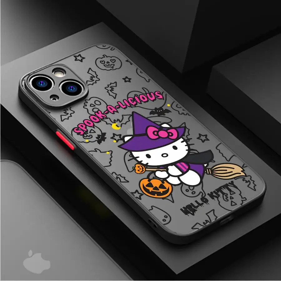 Halloween Cute Sanrio Phone Case for Apple iPhone 15 Pro Max 13 14 Plus 12 11 Pro 8 7 plus XS MAX Matte