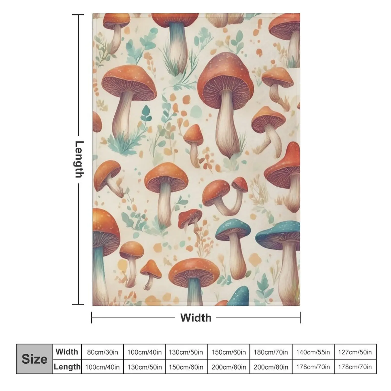 Magical Chromatic Mushrooms #22 Throw Blanket For Decorative Sofa Blankets For Baby warm winter Blankets