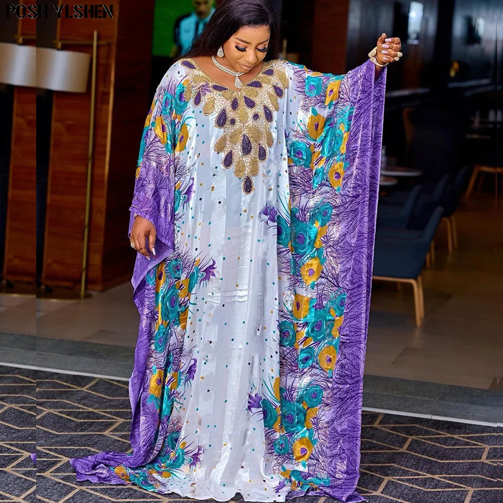 

Nigeria Ladies Caftan Dress African Dresses for Women 2023 Traditional Loose Abaya Musulman Boubou Robe Africaine Femme Clothes