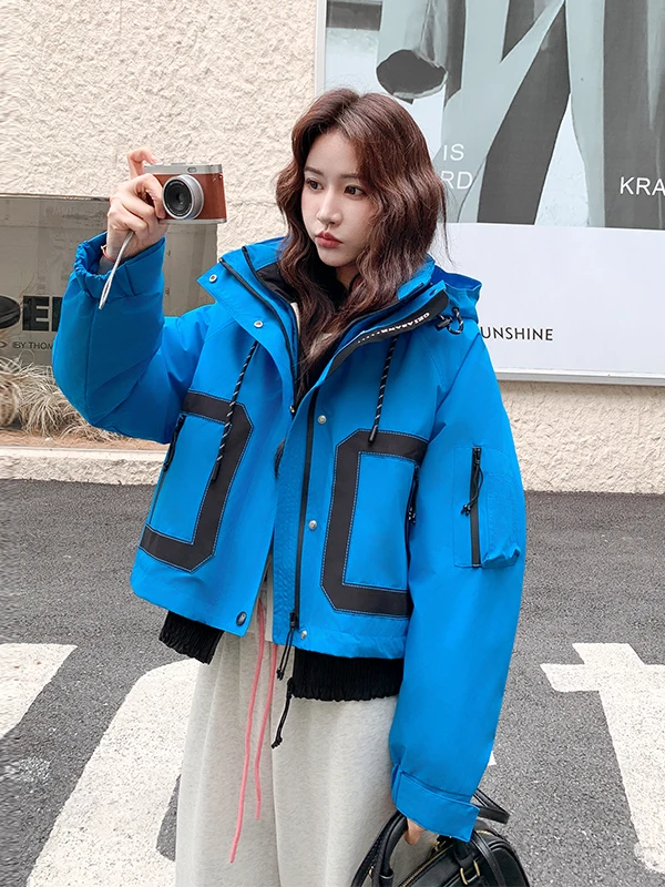 

Парка Klein Blue: Женская утепленная куртка с эффектом стройности, вдохновленная рабочей одеждой, для зимы