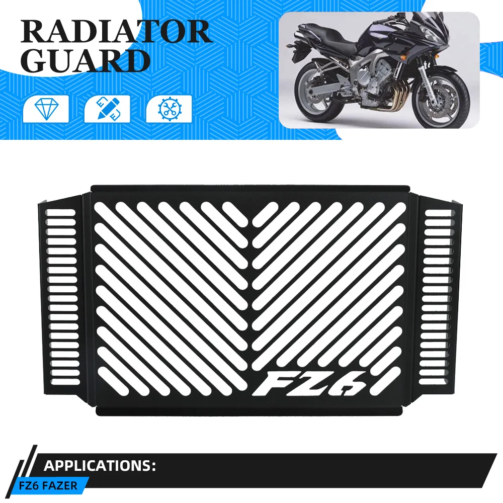 

FOR YAMAHA FZ6 N/S/S2 Fazer 2004-2005-2006 Motorcycle Accessories Radiator Grille Protection Guard Cover Protector FZ6N FZ6S