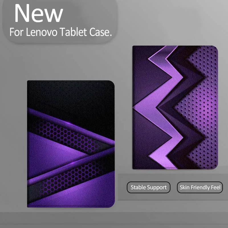 

Cool Purple Chevron Pattern For Xiaoxin Lenovo Tab Pad K11 K10 M10 P11 3rd Plus Pro Legion Y700 Y900 Gen4 2 Tablet Case Gift