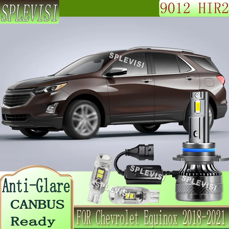 

Double ball bearing fan Shakeproof Error Free DC 12V-24V 6000k Headlight LED Bulbs For Chevrolet Equinox 2018 2019 2020 2021