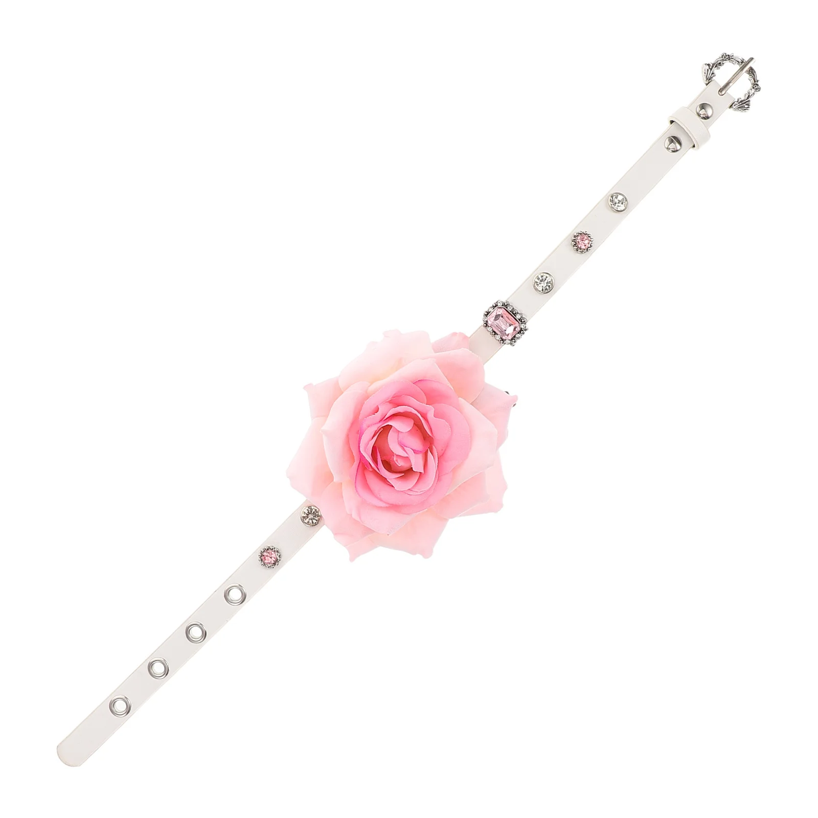 

Artificial Butterfly Orchid Flower Choker Necklace 3D Floral Collar Lightweight Hawaiian Beach Party Accessory for Women