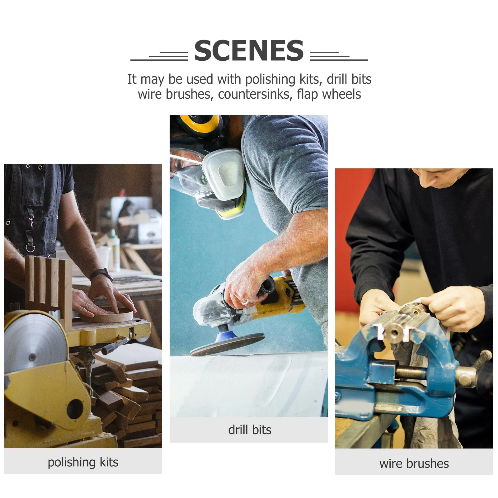 

Flexible Shaft for Electric Grinder Drill Polishing Kit with Wire Brushes and Grinding Wheels Black Electric Flexible Shaft