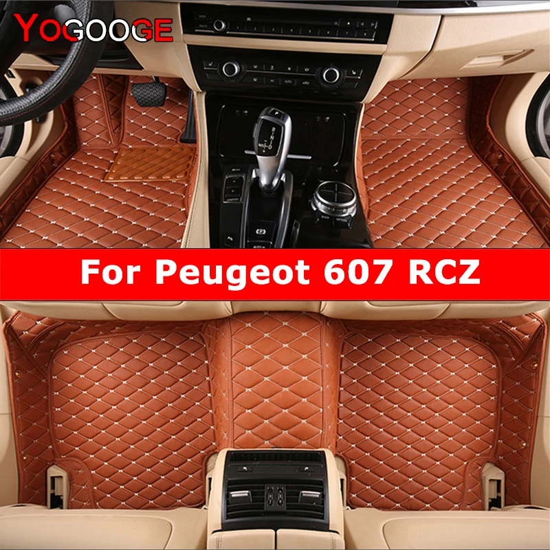 

YOGOOGE Custom Car Floor Mats For Peugeot 607 RCZ Auto Carpets Foot Coche Accessorie