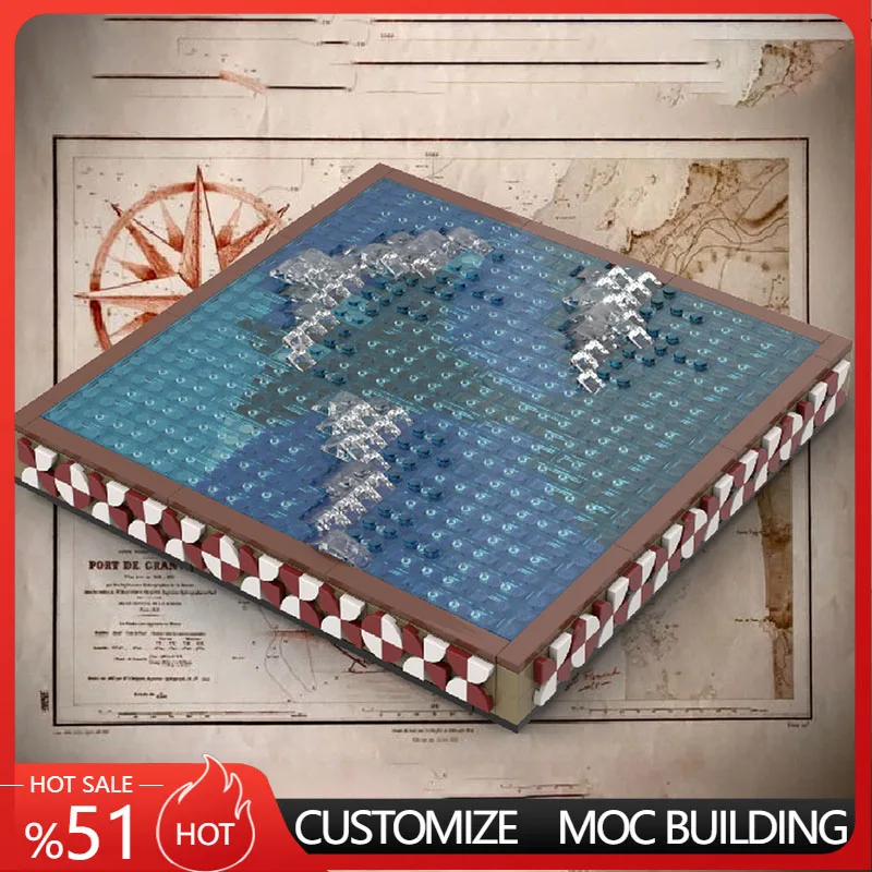 712Pcs MOC Majestic Underwater Scene Model Building Blocks Customize Creative Assembly Educational Toy For funs Birthday Gifts