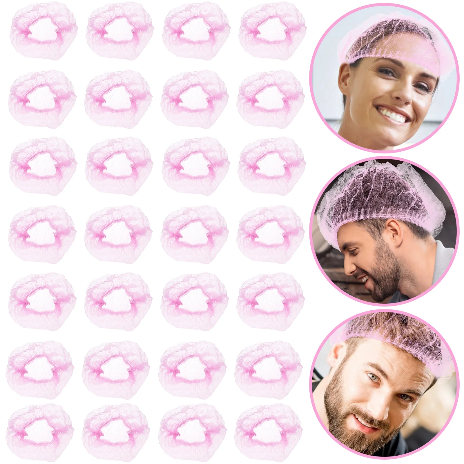 

100 Pcs Dust-proof Bar Hat Hats Hair Nets for Women Non-Woven Caps Medical Chef