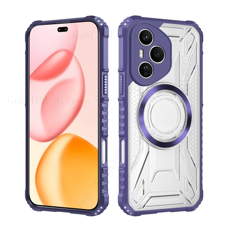 

Military Grade Heavy Duty Protection Case For Honor 400 Pro 5G Hybrid Clear Armor Magsafing Cover For Honor X9C X8C X7C X60 Pro