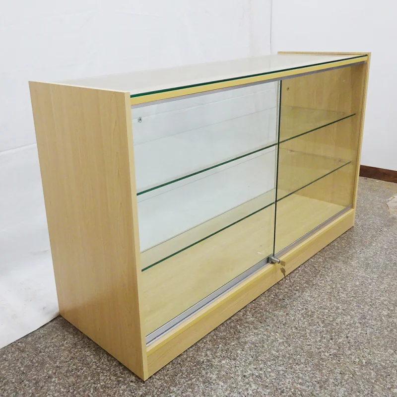 Custom. Factory supplier wood museum souvenir jewelry showcase display sets showcases glass