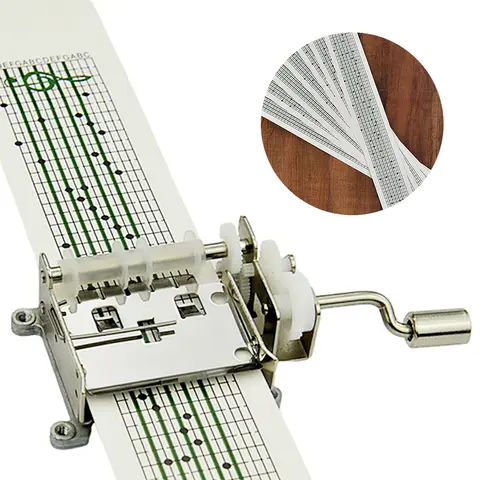 3Pcs Blank Paper Tapes Hand Crank Music Box Movement Personalize Your Tune with Hole Puncher 15 Note DIY Music Box Gift