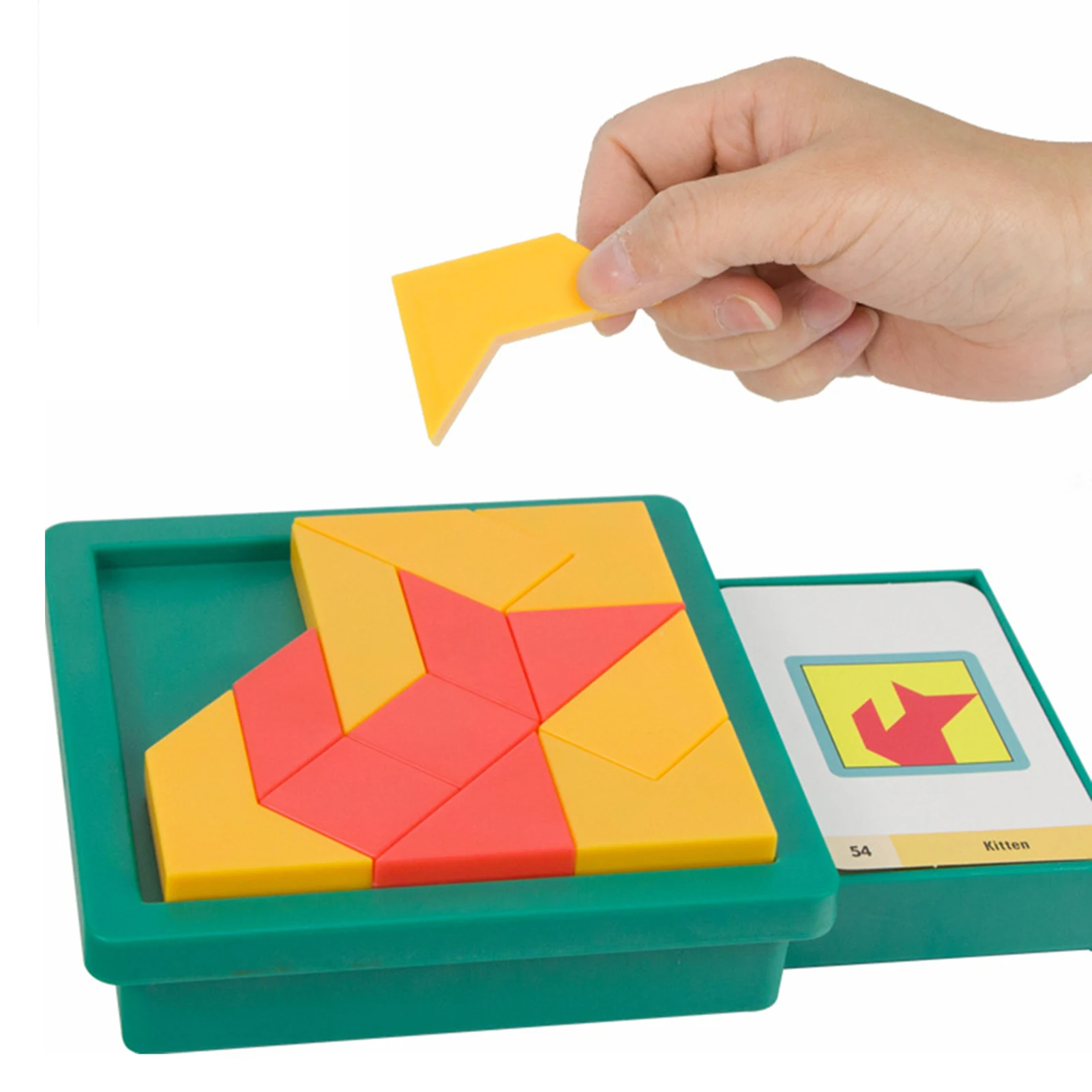 

Блоки-головоломки, головоломки, игрушка для детей, гладкая поверхность, красочный 3D-танграм