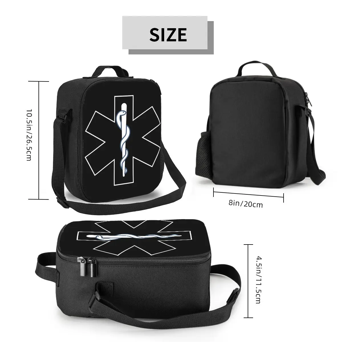 Custom Paramedic Star Of Life Lunch Bag Women Cooler Thermal Insulated Lunch Boxes for Kids School Children