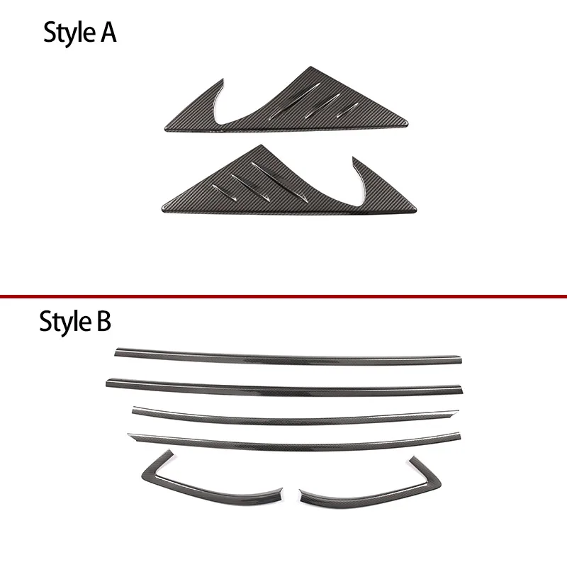 Carbon Fiber Style For Toyota GR Supra A90 2019-2022 Stainless Steel Car Window Trim Decorative Sticker Car Accessories