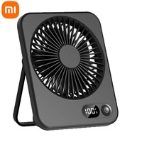 Xiaomi Portable Desk Fan USB Rechargeable Fan 180° Tilt Folding Personal Fan With Power Display 5 Speeds Ultra Quiet Table