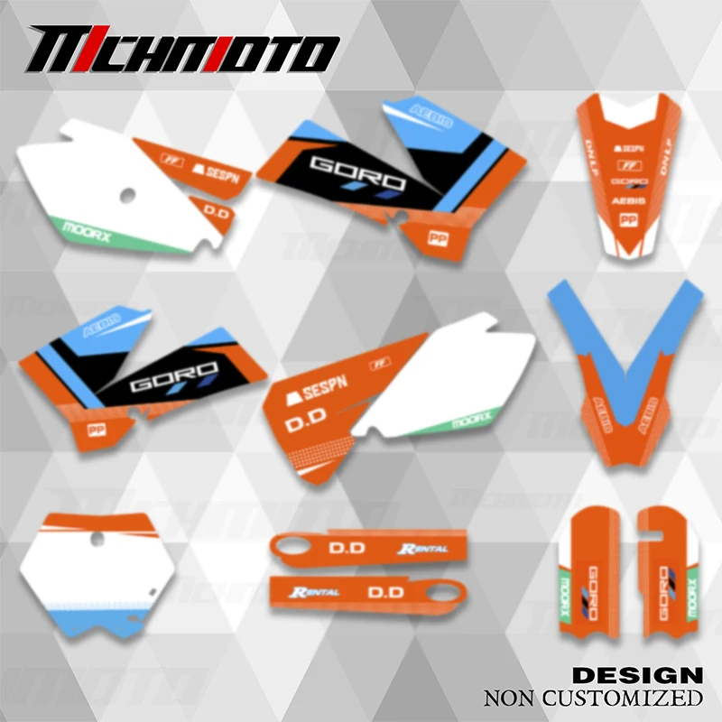 MCHMFG Background Motorcycle Graphics Stickers kits For KTM SX85 SX105 2003 2004 2005 2006-2012