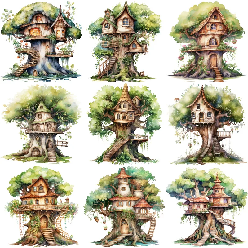 

Tree House Stickers Crafts And Scrapbooking stickers kids toys book Decorative sticker DIY Stationery