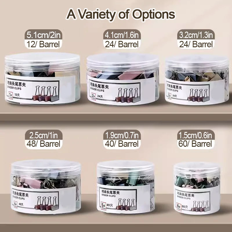 Color Long Tail Clip Wholesale Small Morandi Tailcoat Clip Large Stainless Steel Clip Office Student Storage Iron Clip