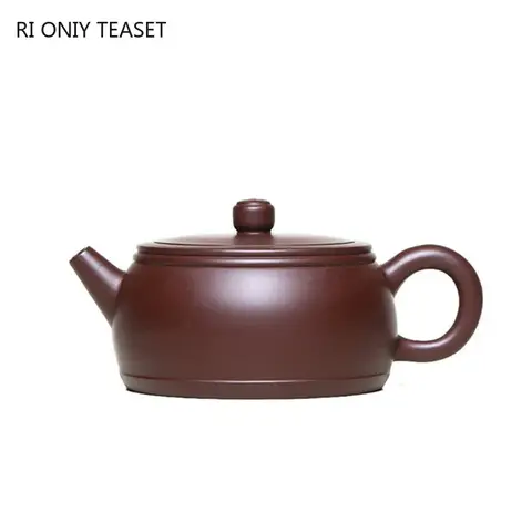 중국 Yixing 원광 Zhu 머드 티 포트, 볼 홀 여과 주전자, 수제 보라색 클레이 주전자, Zisha 찻용품, 210ml