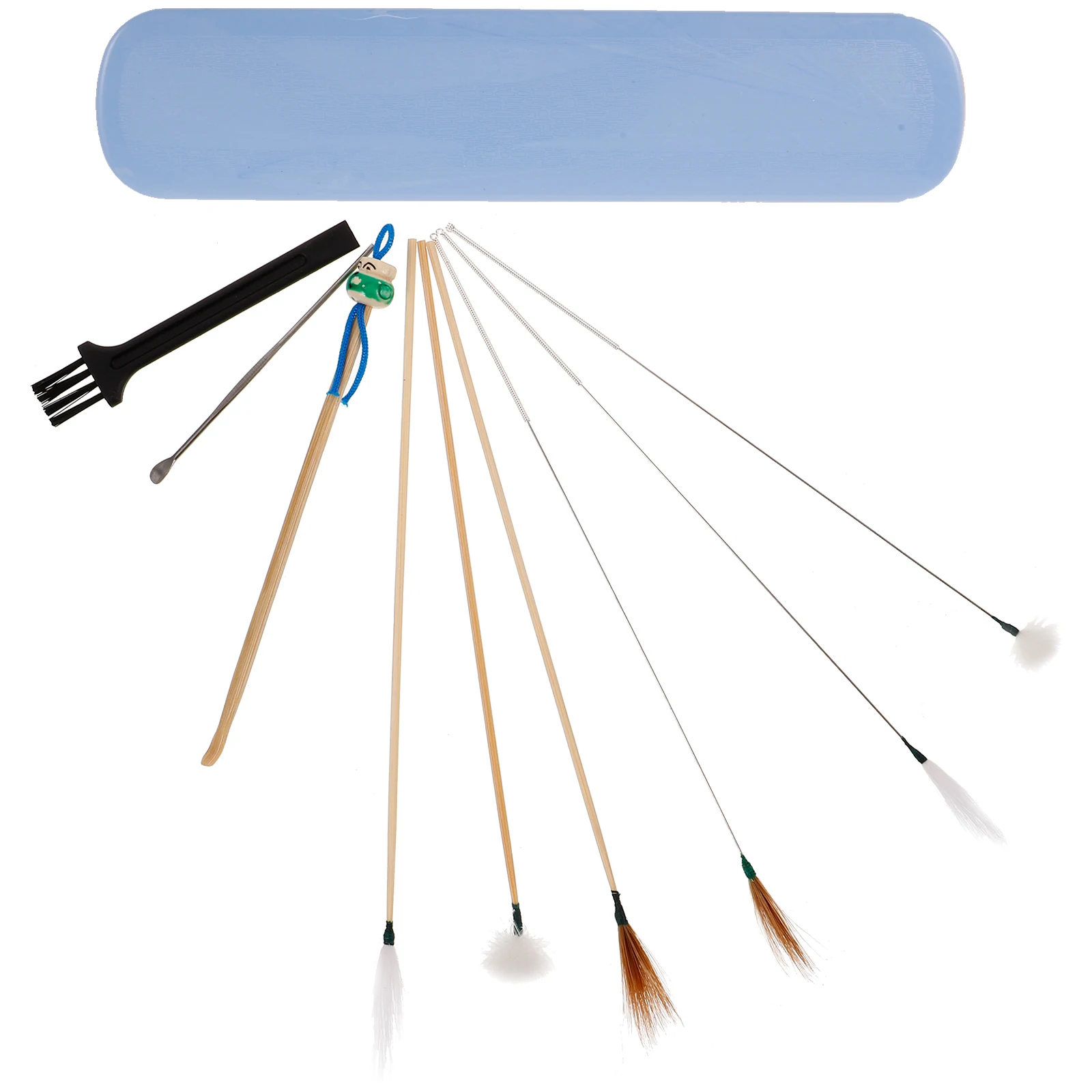 

1 set Cleaning Tools Set Professional Ear Kit Goose Hair Sticks Ear Spoon Wax Removal Portable Home Use Safe Comfortable