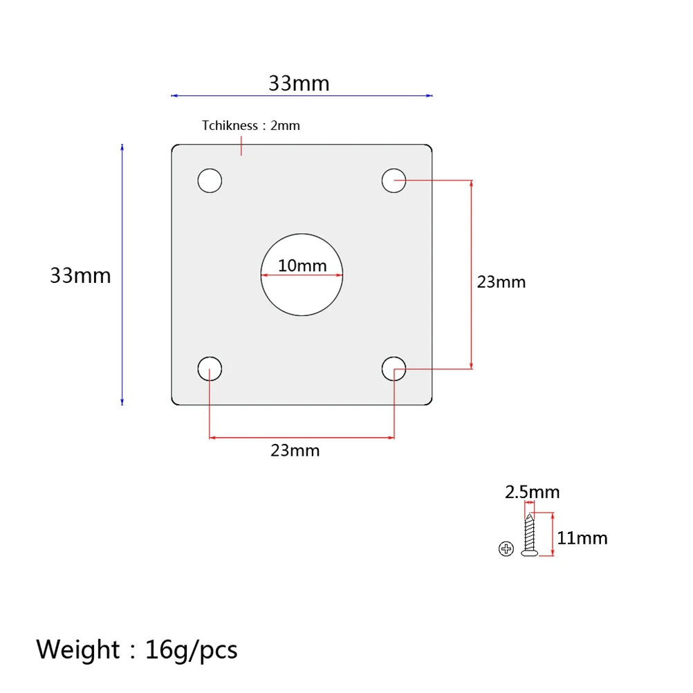 

Chrome Guitar Jack Sturdy Metal Pickup Socket Output Input Plate For Electric Guitar Bass Glossy Finish Durable Replacement