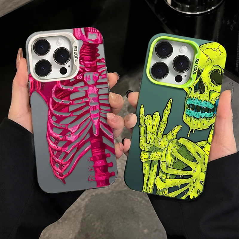 Trendy Graffiti Skeleton Case for Samsung Galaxy A26 A36 A56 A25 A35 A55 A34 A54 A13 A33 A53 5G A06 A16 A15 A14 A23 A52 A52S A31