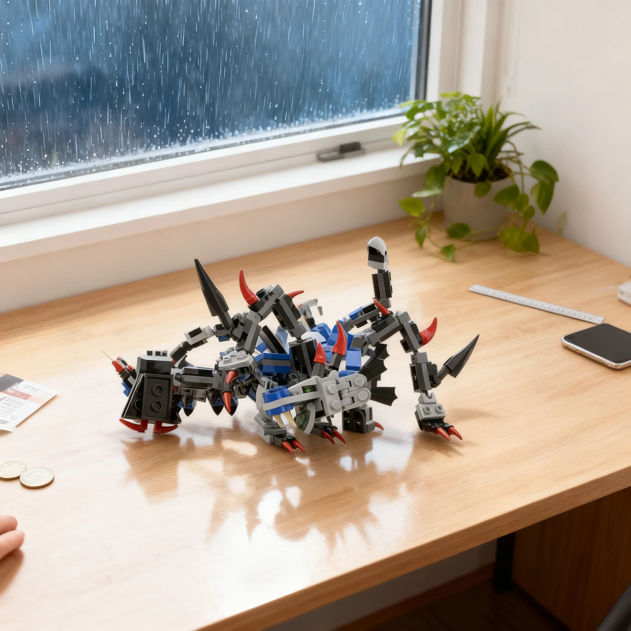 290 pièces MOC Galvaxor Le Conquérant Draconique Creator Creator Blocs de Construction Modèle 3-en-1 Jouet de Construction Cadeau de Noël Briques