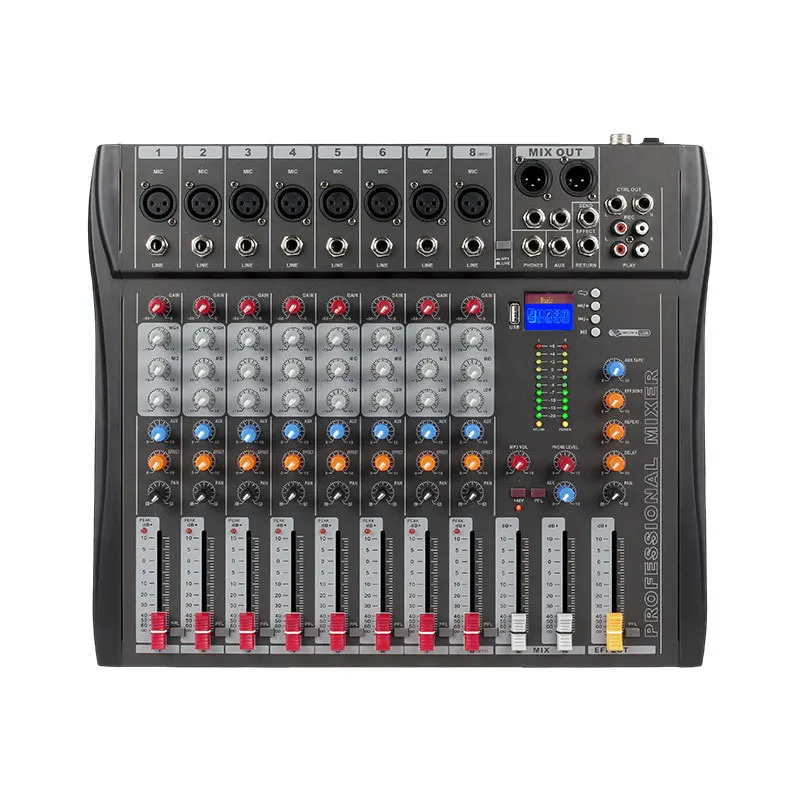 

Professional CT8 Bar Audio USB Sound Card Recording For Bluetooth DJ Mixer Stage Professional Mixer