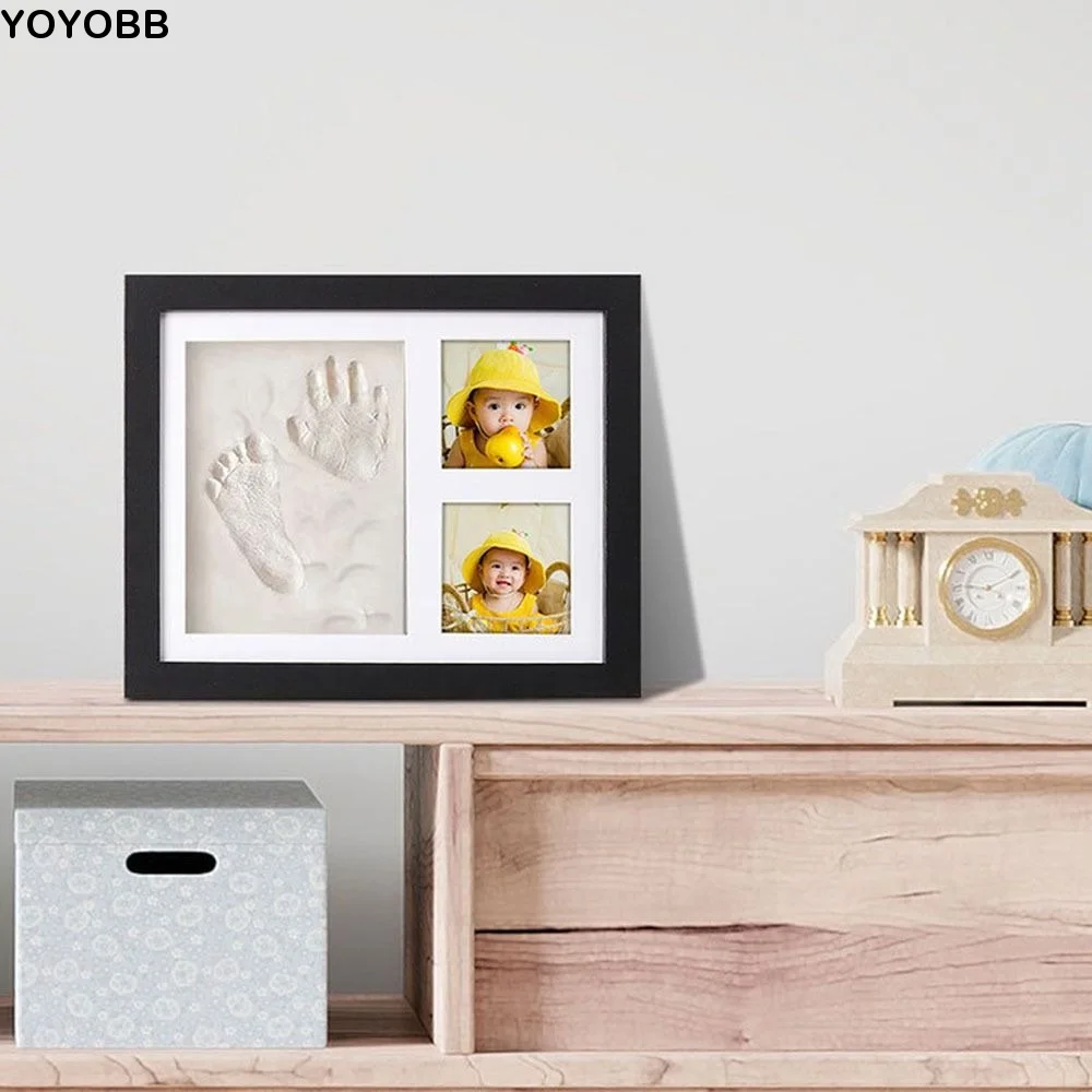 Horizontal Frame Non-Toxic DIY Keepsake Kit Safe Creative Handprint Kit Exquisite Clay Mold Footprint Frame Children Gift