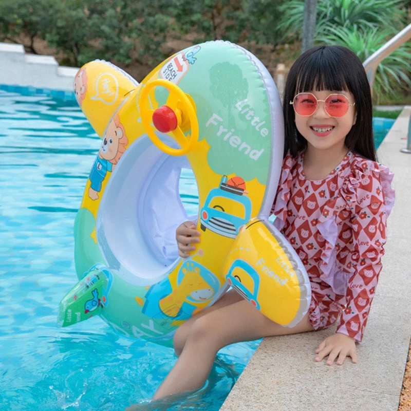 子供のための動物の形をしたインフレータブルスイミングリング,ビーチプール,赤ちゃんの水のおもちゃ,フローティングシート,かわいい,屋外