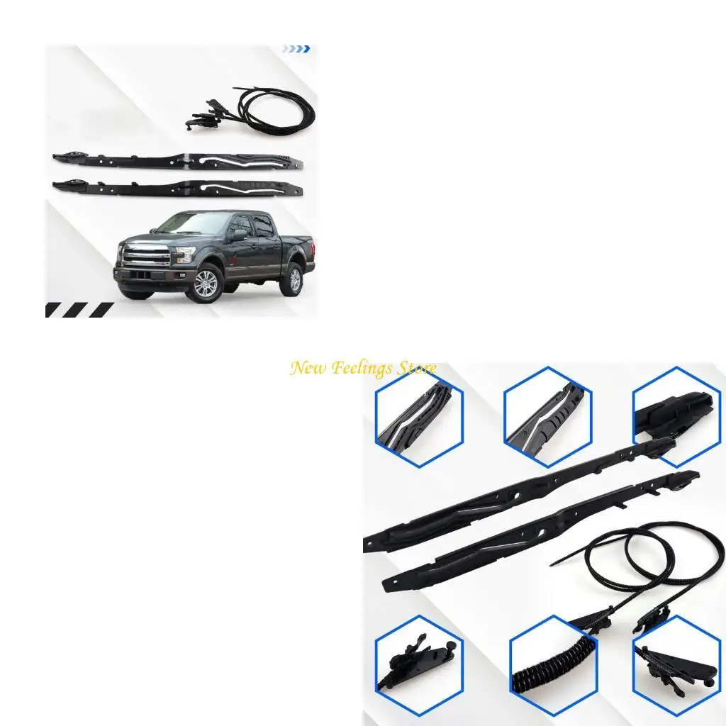 

J6BF Heavy Duty Sunroof Repair set ABS Cables Restores Smooth Operation Sunroof Cable Track Replacement Set fit for Car