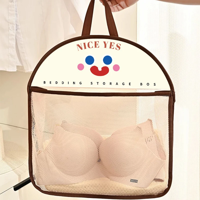 حقيبة معلقة لتخزين الجورب المنزلية، حقيبة تخزين وتنظيم الملابس مناسبة تمامًا لخزانة الملابس، حقيبة شبكية مثبتة على الحائط لخزانة الملابس #6