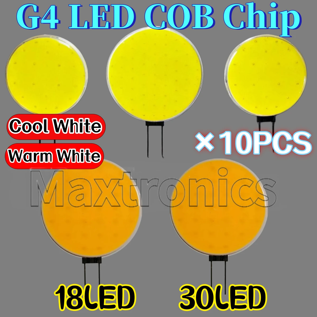 NEW 10pcs G4 LED COB Chip Light Bulb 5W / 7W DC12V Cool White/ Warm White for HeadLighting Replace Halogen Desk Wall Lamp Chips